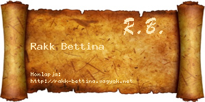 Rakk Bettina névjegykártya