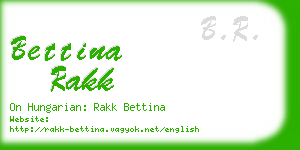 bettina rakk business card